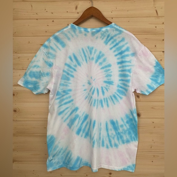 NEW Unisex GILDAN Soft Style Pale Color Gender Reveal Spiral Tie-Dye T-Shirt - Picture 4 of 8